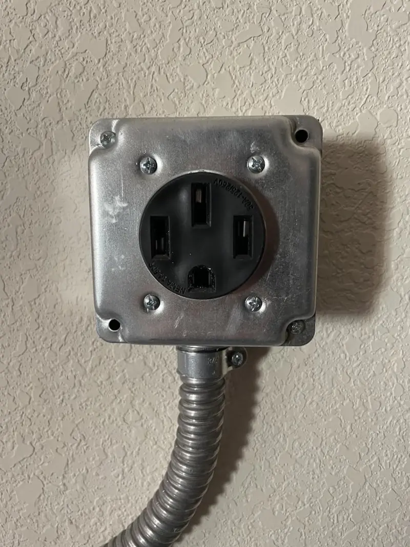 NEMA 14-50 outlet installed for Electrical Panel Upgrade in Crooked River Ranch